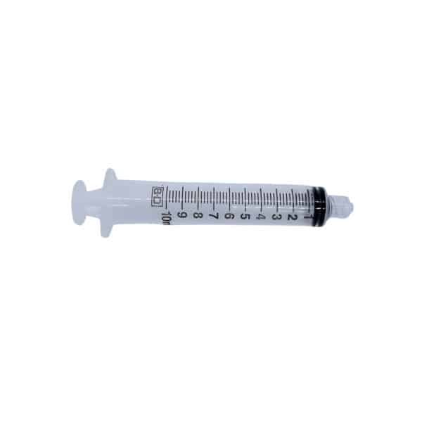 Medical sterile 10ml syringe unpackaged