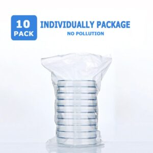Mycology Sterile Thick Plastic Petri Dishes - 10 Pack