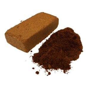 Coco coir brick with expanded hydrated coco