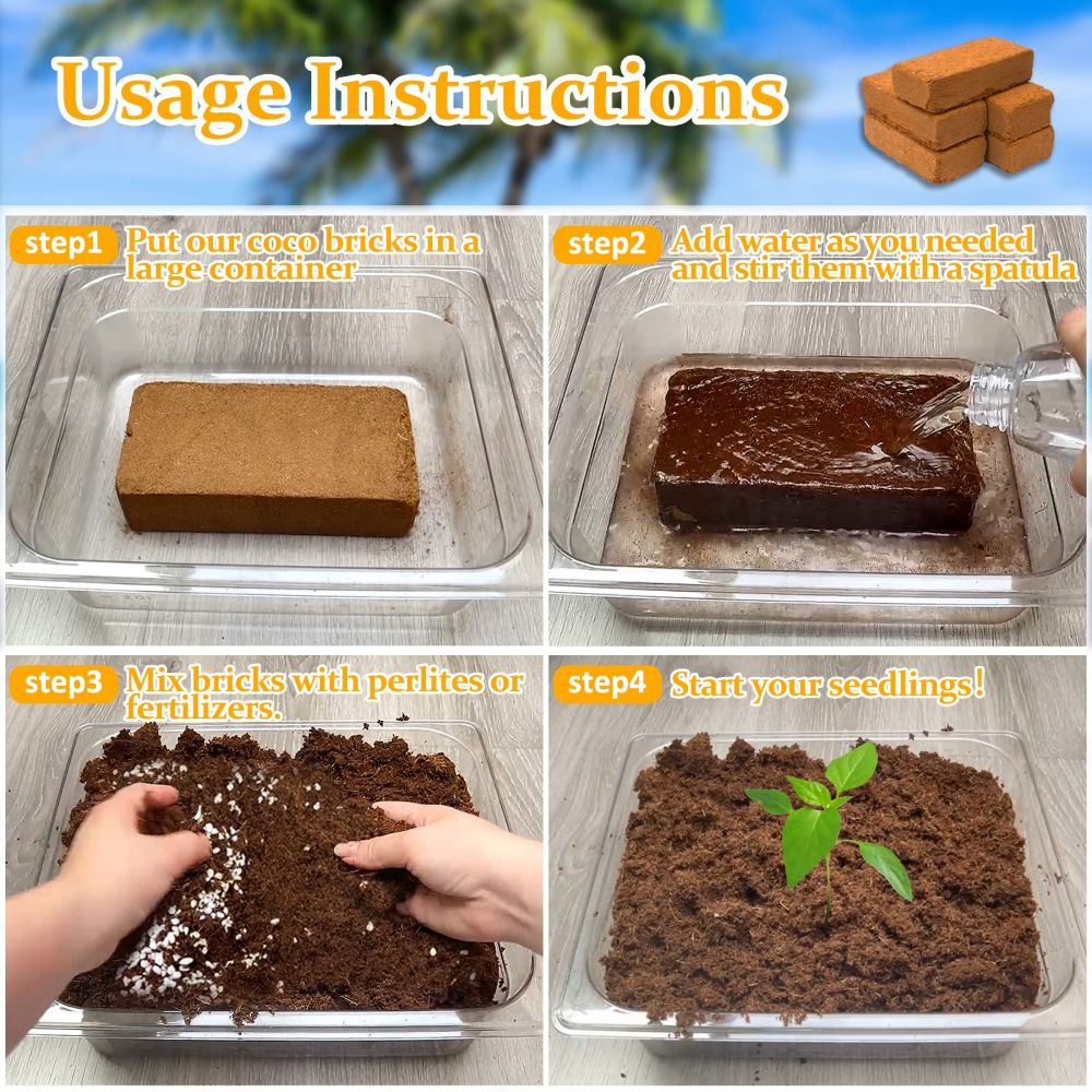 Compressed Coco Coir instructions